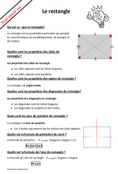 Qu’est - ce qu'un rectangle ? : 4eme Primaire - PDF à imprimer