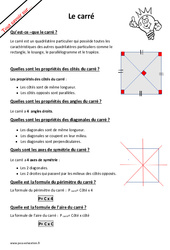 Qu'est - ce qu'un carré ? : 2eme Primaire - PDF à imprimer