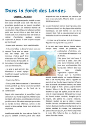 Dans la forêt des Landes - Récit - Lecture : 4eme Primaire - PDF à imprimer