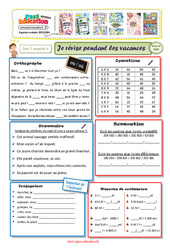 Cahiers de vacances  - Semaine 4 : 4eme Primaire - PDF à imprimer