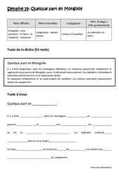 Verbes à l’imparfait - Adverbes en - ment - Dictée préparée 19 - A trous : 4eme Primaire - Cycle 3 - PDF à imprimer