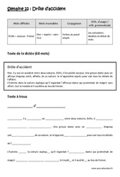 Verbes au passé simple - Consonnes doubles en début de mots - Dictée préparée 22 - A trous : 4eme Primaire - Cycle 3 - PDF à imprimer