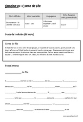 Alternance imparfait - Passé simple - é ou er - Dictée préparée 24 - A trous : 4eme Primaire - Cycle 3 - PDF à imprimer