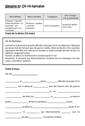 Un roi fastueux - Verbes à l’imparfait - Accord de l’adjectif avec le nom - Dictée préparée - A trous : 5eme Primaire - Cycle 3 - PDF à imprimer