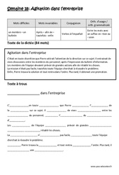 Agitation dans l'entreprise - Verbes à l’imparfait - Ecrire les mots avec un suffixe en - tion ou - ssion - Dictée préparée - A trous : 5eme Primaire - Cycle 3 - PDF à imprimer