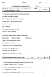 Passé - Présent - Examen Evaluation : 3eme Primaire - PDF à imprimer