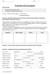 Imparfait - Examen Evaluation : 3eme Primaire - PDF à imprimer