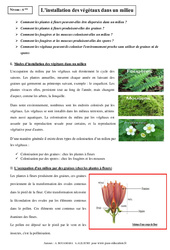 Installation des végétaux dans un milieu - Cours - SVT : 6eme Primaire - PDF à imprimer