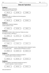 Addition - Soustraction - Multiplication - Problèmes - Exercices corrigés : 4eme, 5eme Primaire - PDF à imprimer