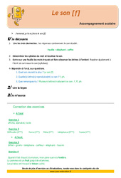 Le son [f] - Soutien scolaire - Aide aux devoirs : 2eme Primaire - PDF à imprimer