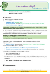 Le verbe et son infinitif (révisions) - Soutien scolaire - Aide aux devoirs : 2eme Primaire - PDF à imprimer