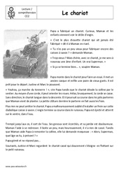 Le chariot - Production d’écrit - Récit - Lecture : 3eme Primaire - PDF à imprimer
