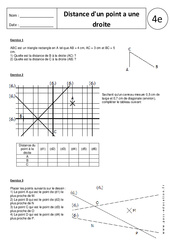 Distance d'un point à une droite - Exercices corrigés - Triangle - Géométrie : 2eme Secondaire - PDF à imprimer