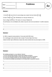 Problèmes - Exercices corrigés - Nombres relatifs en écriture fractionnaire : 2eme Secondaire - PDF à imprimer