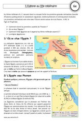 Egypte au IIIe millénaire - Exercices corrigés - Orient Ancien - Histoire : 6eme Primaire - PDF à imprimer