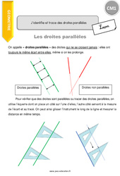 J’identifie et trace des droites parallèles - Cours, Leçon : 4eme Primaire <small style='color:inherit;'>(téléchargement gratuit)</small>