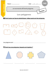Je reconnais les différents polygones - Exercices à imprimer : 5eme Primaire
