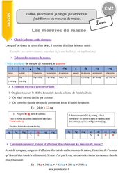 Masse et conversions de masses - Cours, Leçon : 5eme Primaire <small style='color:inherit;'>(téléchargement gratuit)</small>